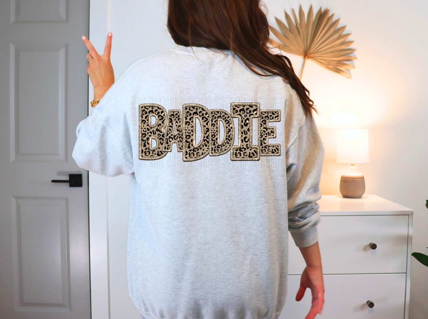 Baddie Sparkly Cheetah Faux DTF Transfer