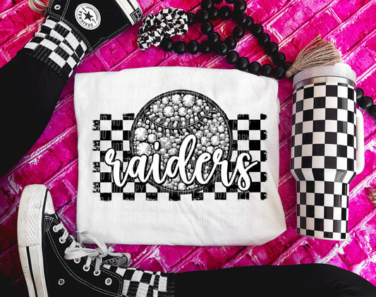 Raiders Baseball Rhinestones DTF Transfer