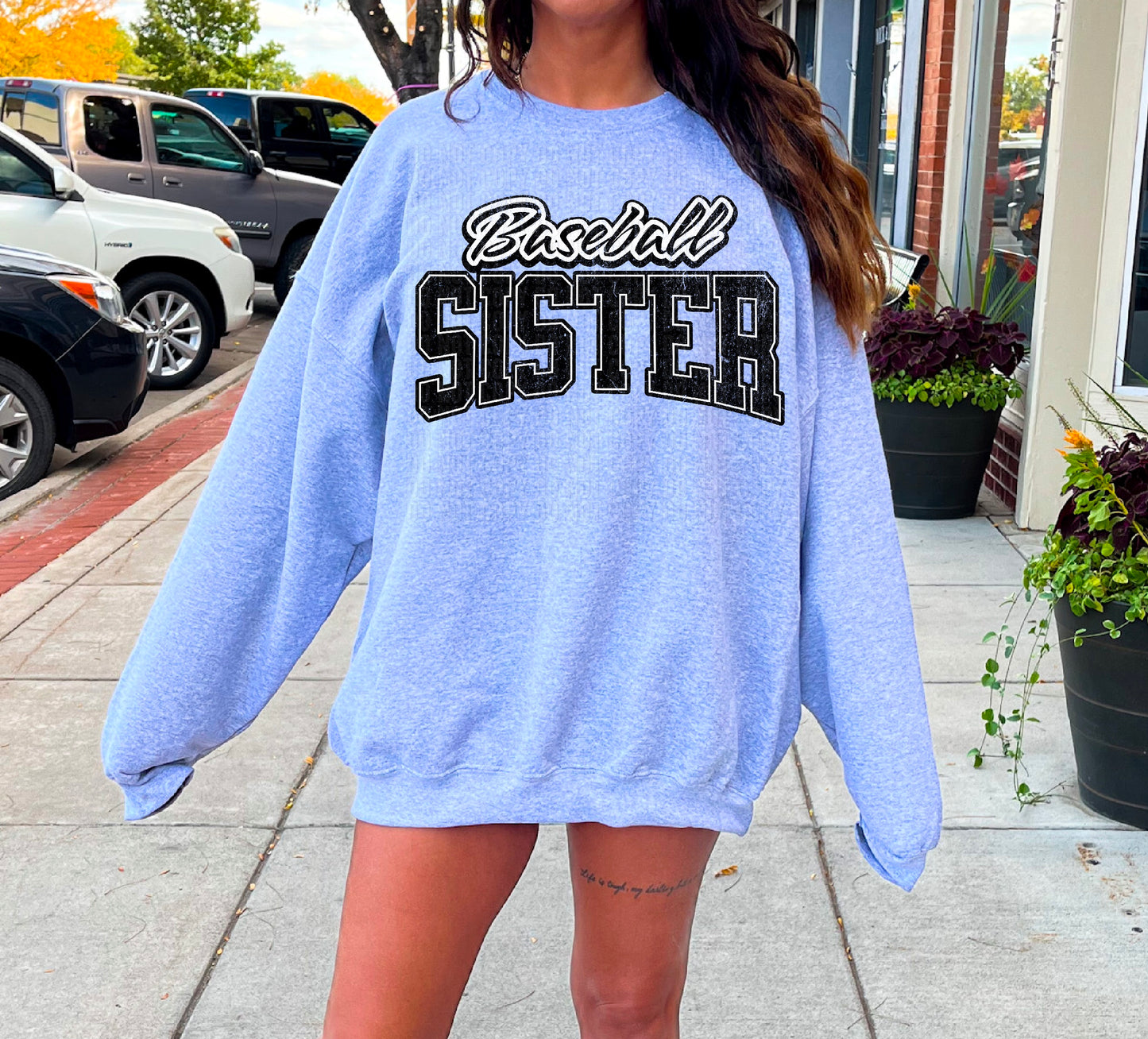 Baseball Sister Faux Embroidery DTF Transfer