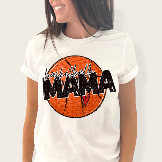 Basketball Mama Heart DTF Transfer