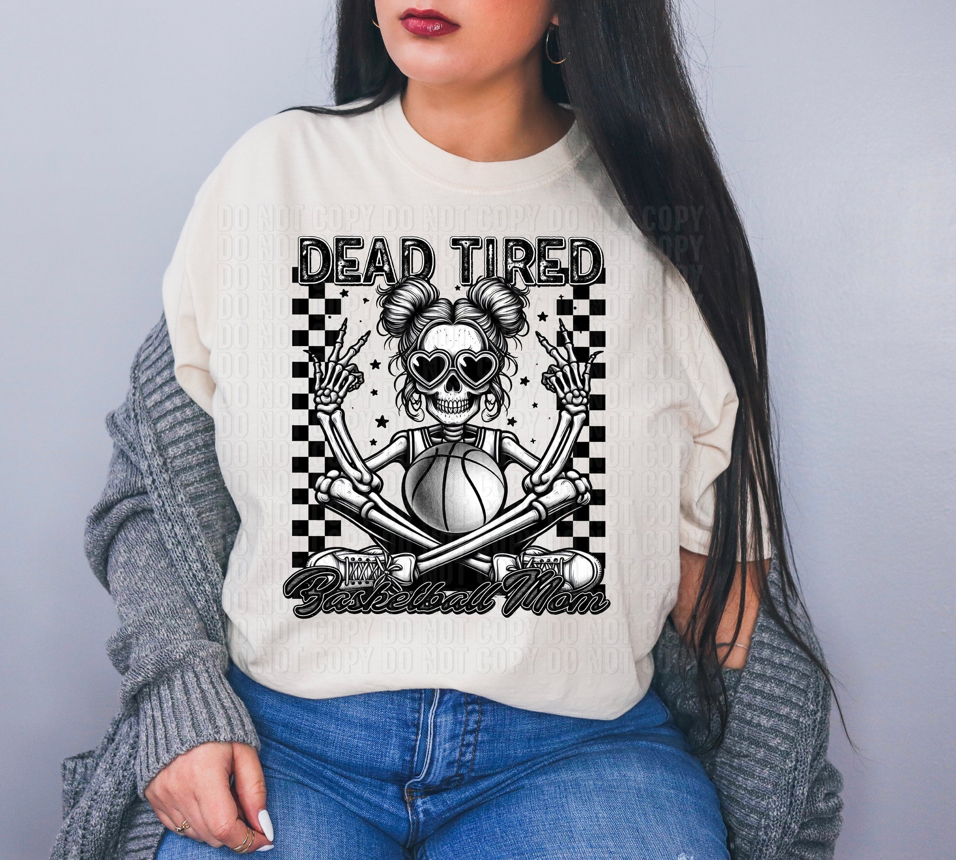 Dead Tired Basketball Mom DTF Transfer