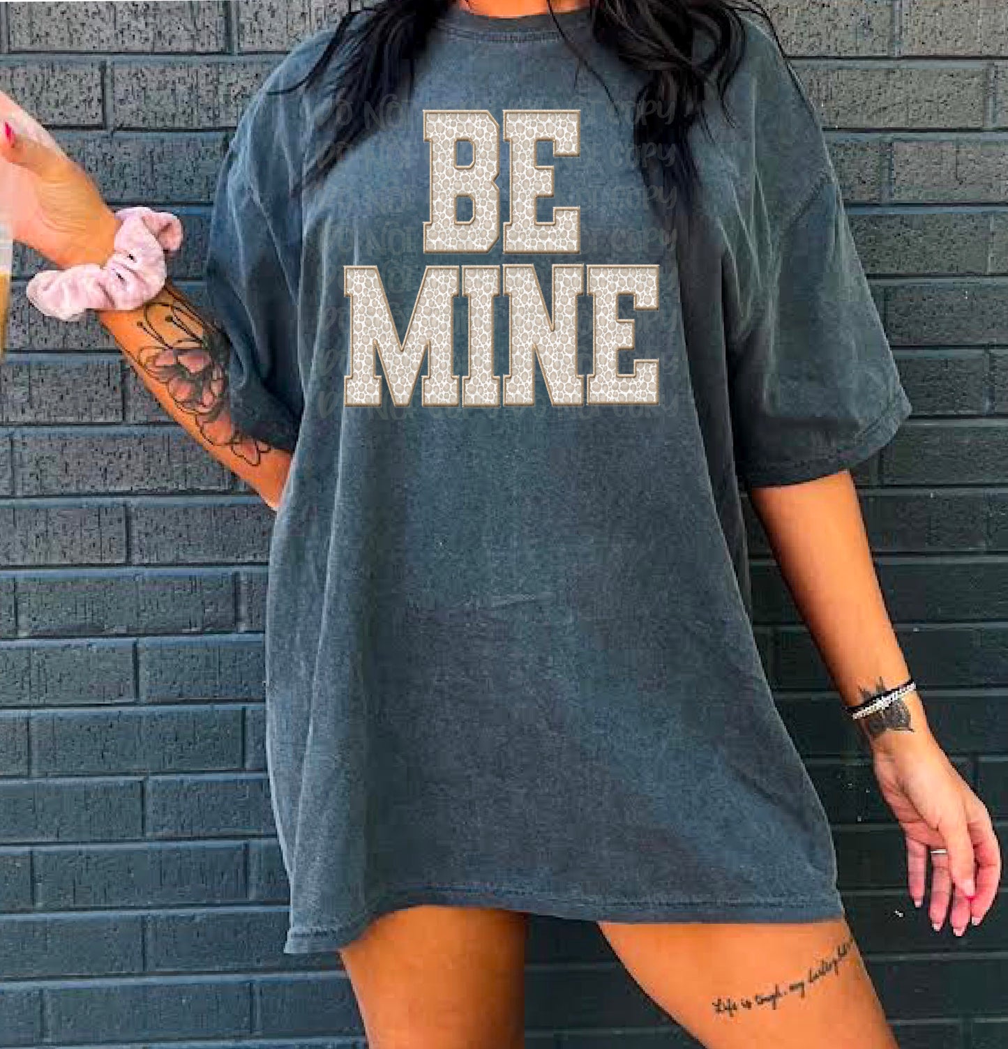 Be Mine Leopard Faux DTF Transfer