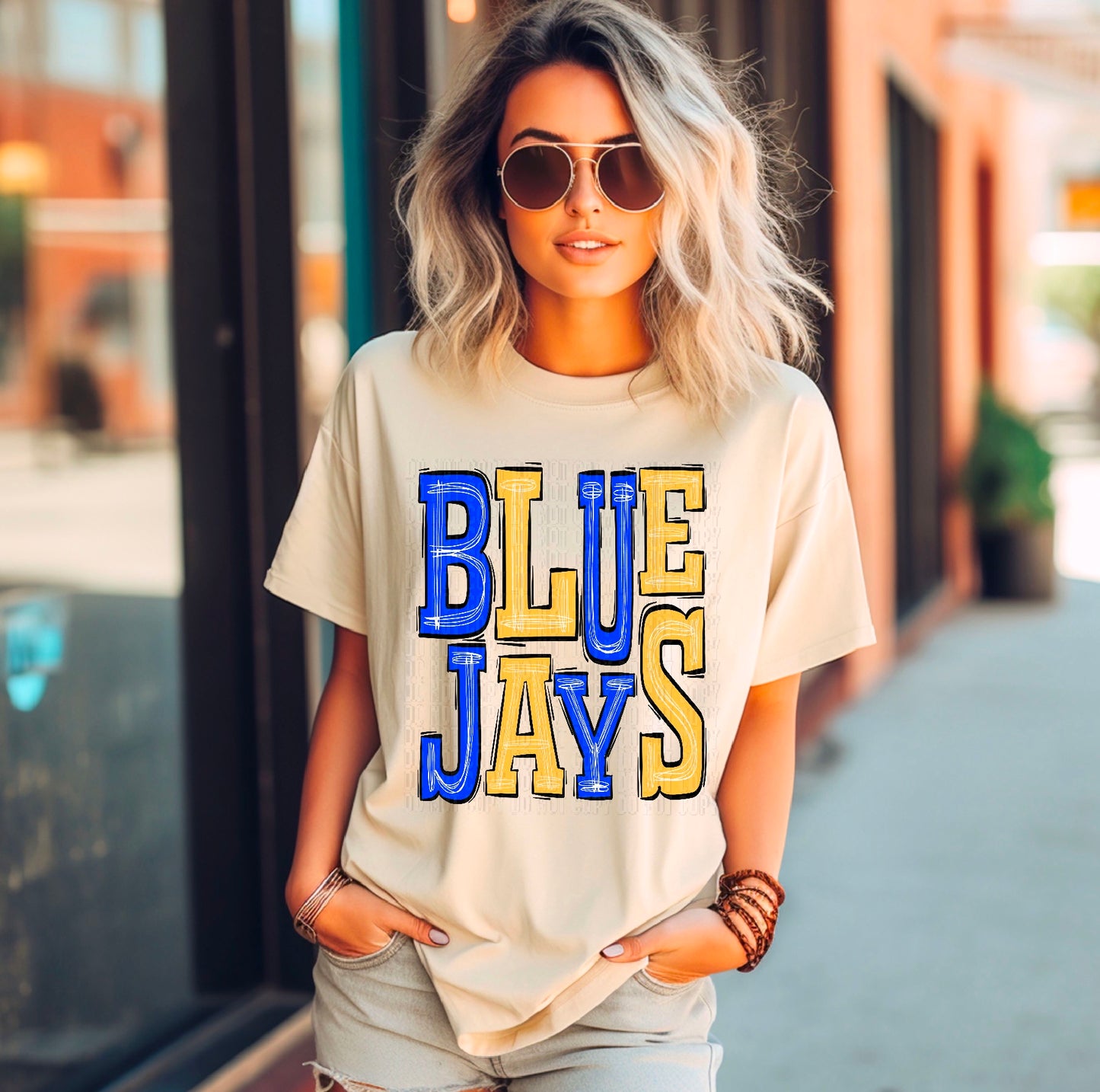 Bluejays Royal Blue/Yellow DTF Transfer