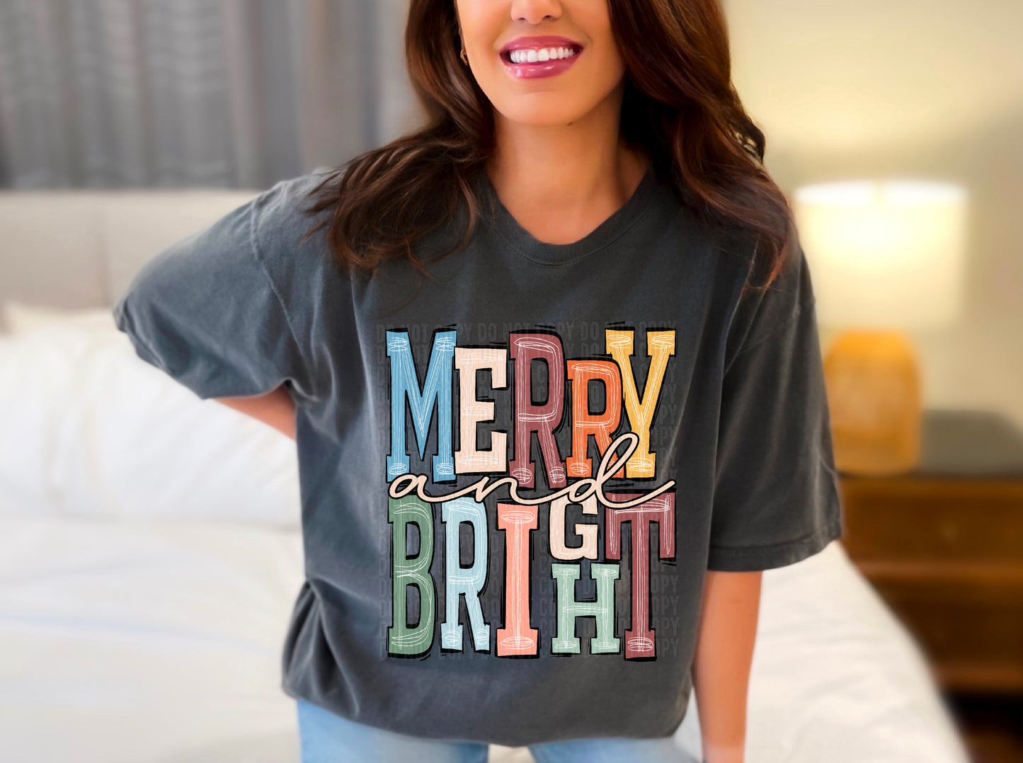 Boho Merry & Bright DTF Transfer