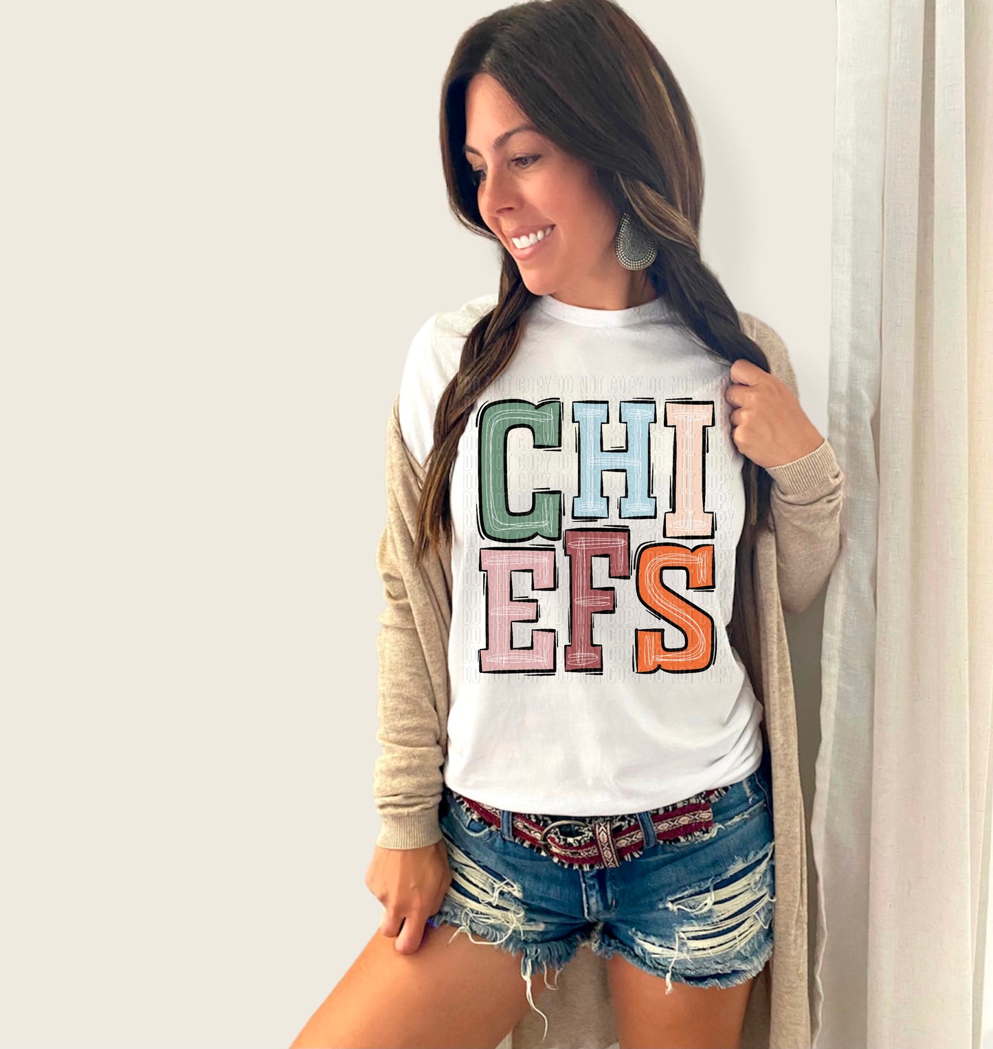 Boho Chiefs Sporty Mascot DTF Transfer