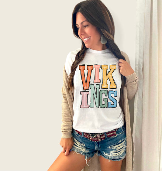 Boho Vikings Sporty Mascot DTF Transfer