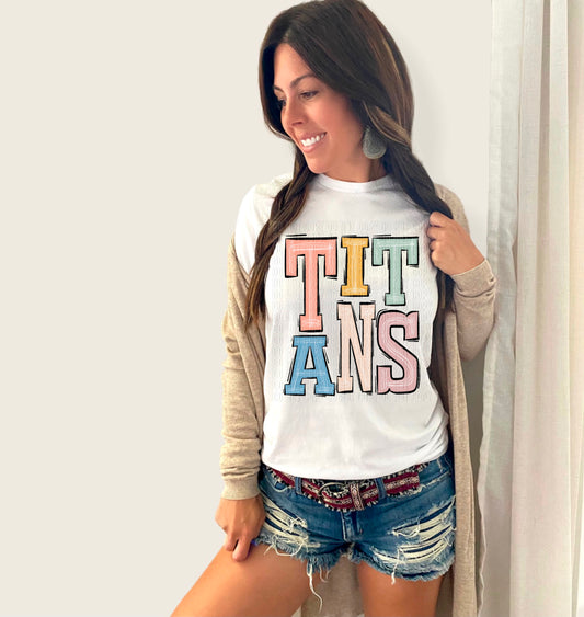 Boho Titans Sporty Mascot DTF Transfer