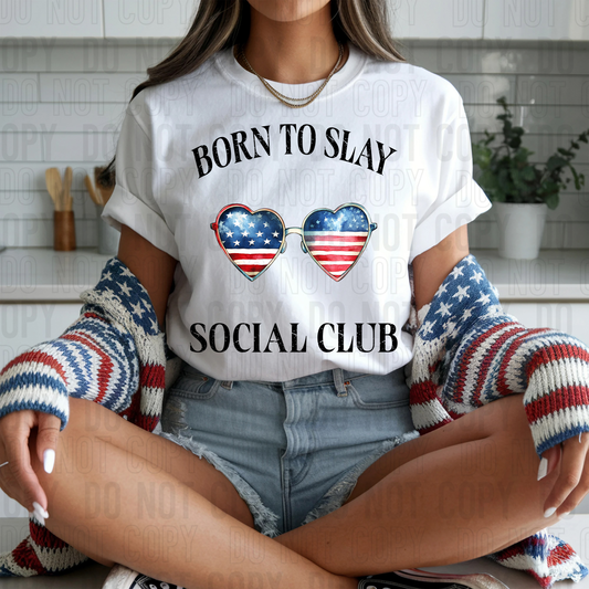 Born To Slay Social Club DTF Transfer