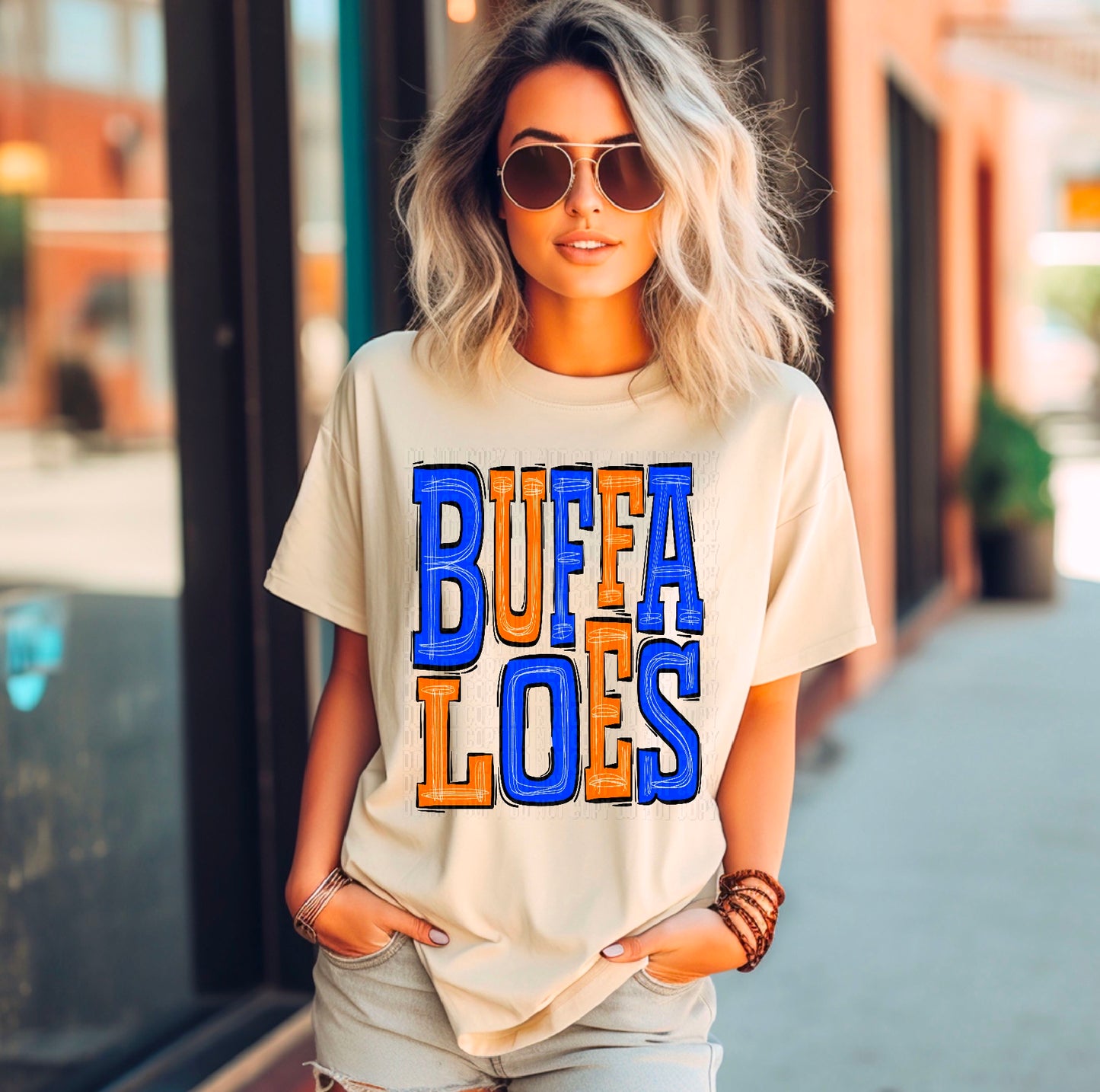 Buffaloes Royal Blue/Orange DTF Transfer