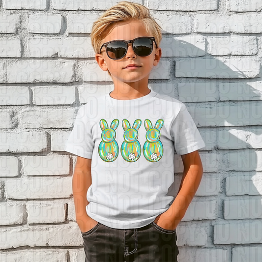 Bunny Trio Boy DTF Transfer