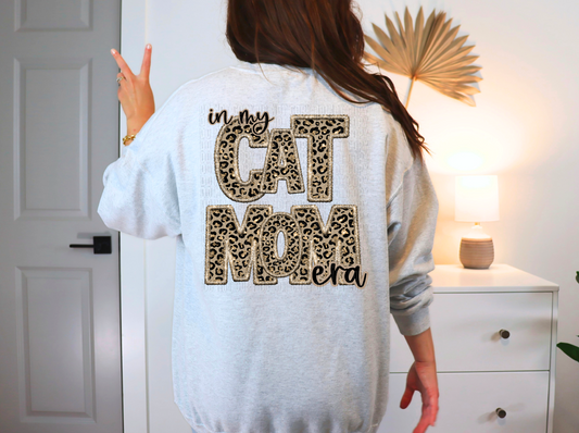 Cat Mom Era Sparkly Cheetah Faux DTF Transfer