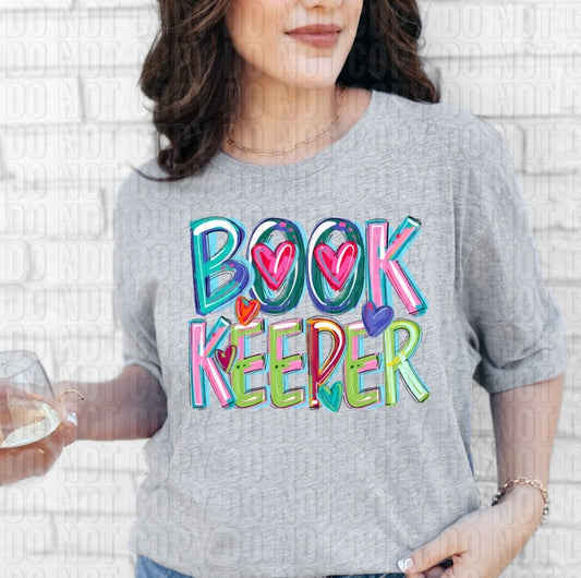 Book Keeper Cheery Occupation DTF Transfer