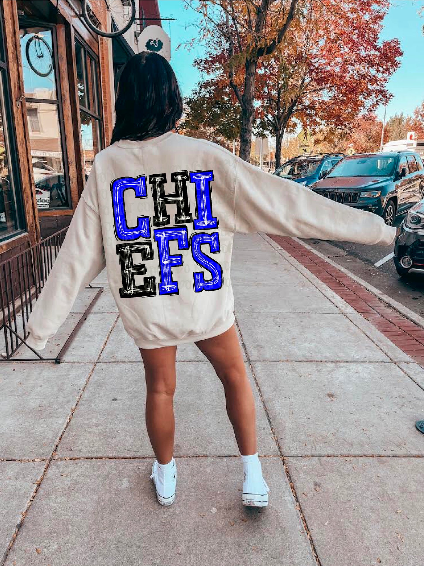 Chiefs Royal Blue/Black DTF Transfer