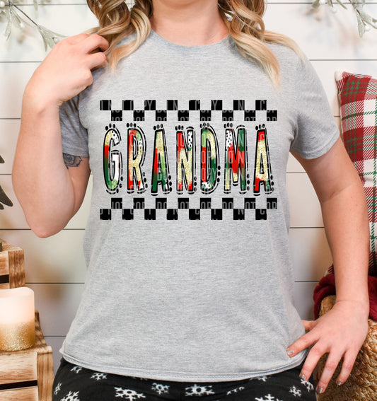 Grandma Christmas Brushstroke DTF Transfer