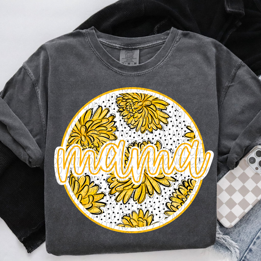 Chrysanthemum November Mama DTF Transfer