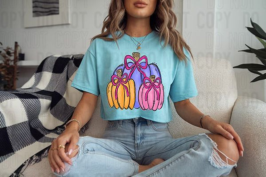 Colorful Pumpkin Trio DTF Transfer