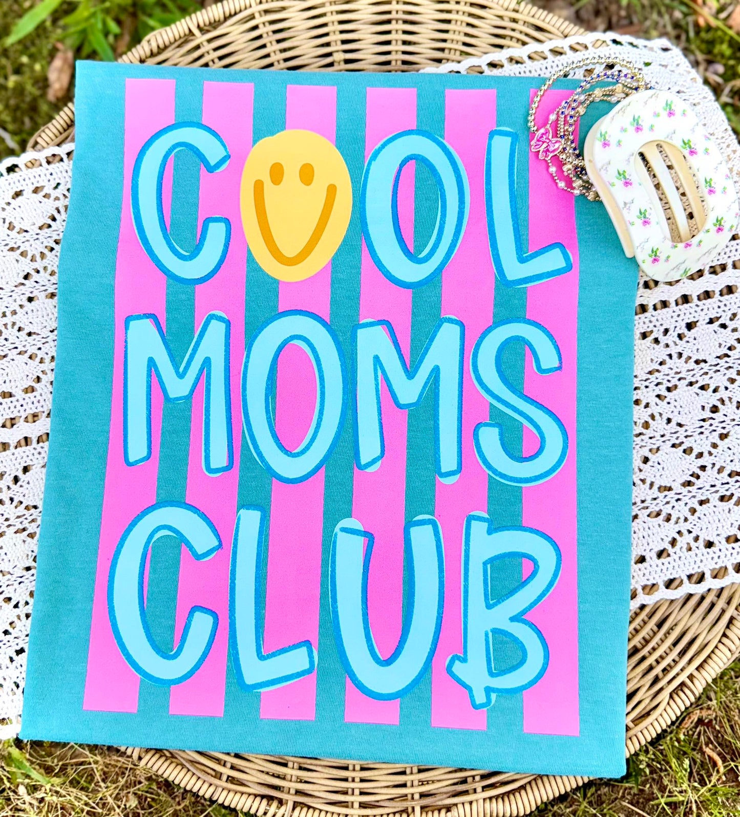 Cool Moms Club Stripes DTF Transfer
