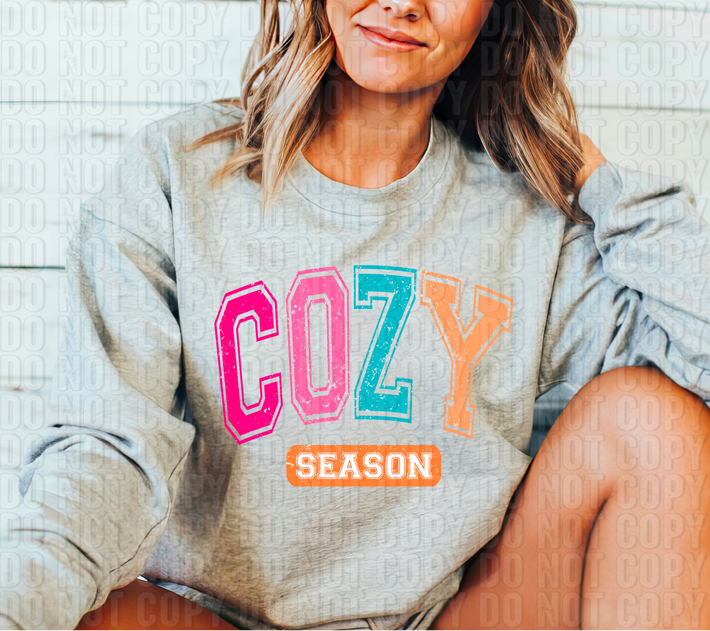 Cozy Season Colorful Grunge DTF Transfer