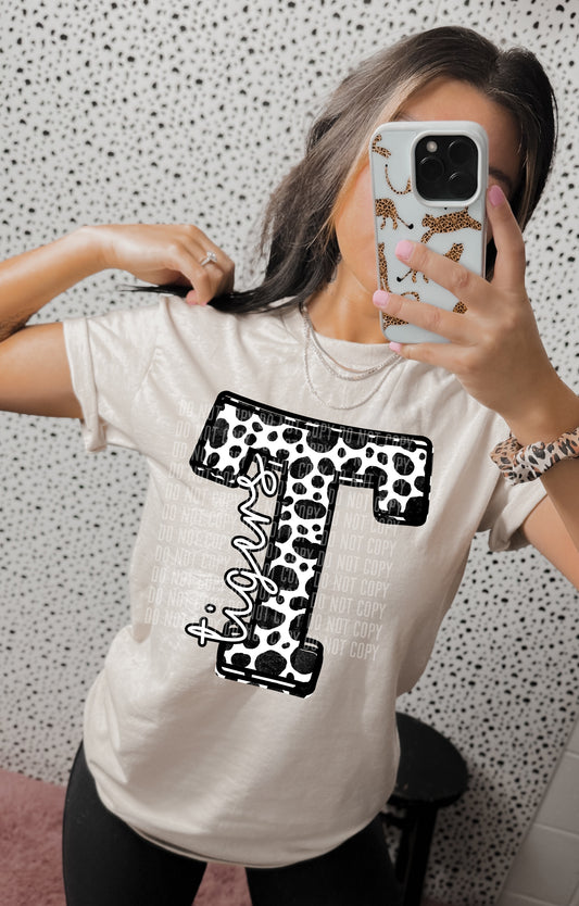 Tigers Dalmatian Dots Mascot DTF Transfer