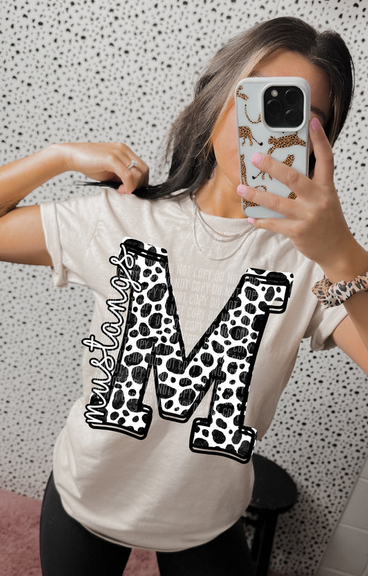 Mustangs Dalmatian Dots Mascot DTF Transfer