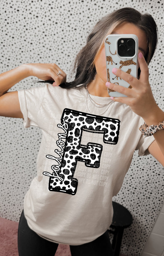 Falcons Dalmatian Dots Mascot DTF Transfer