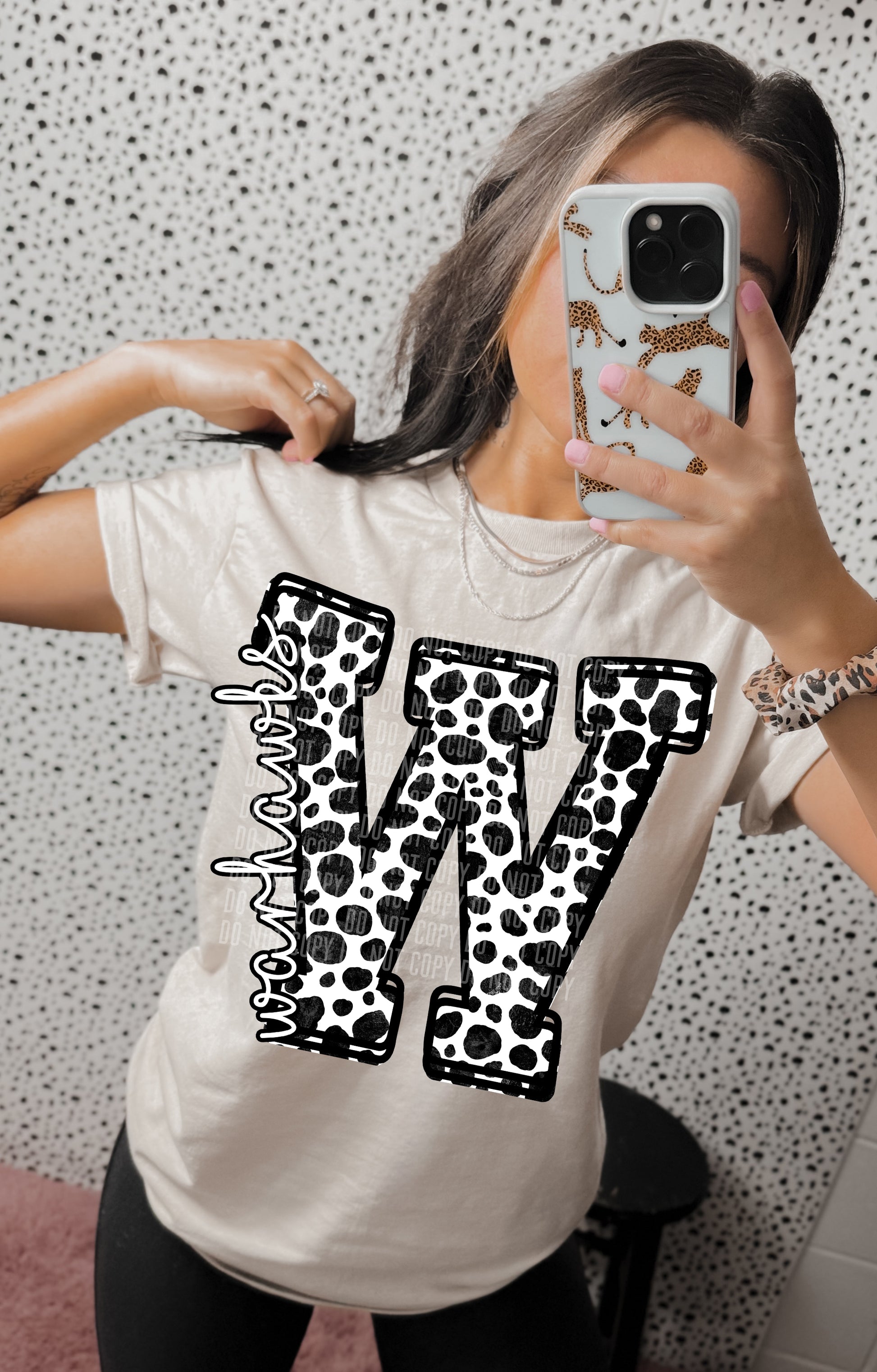Warhawks Dalmatian Dots Mascot DTF Transfer
