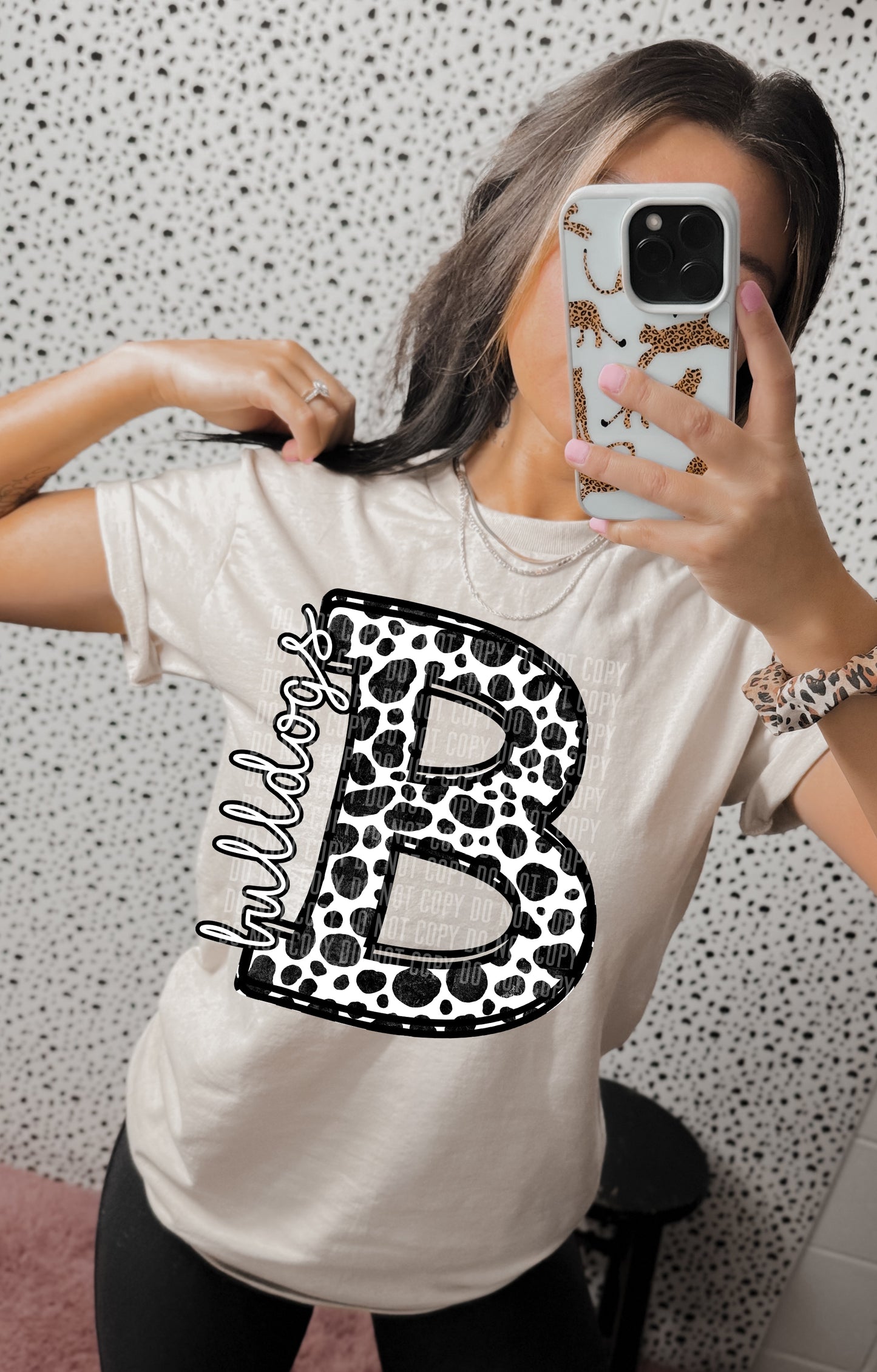 Bulldogs Dalmatian Dots Mascot DTF Transfer