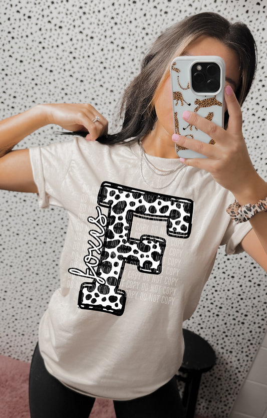 Foxes Dalmatian Dots Mascot DTF Transfer