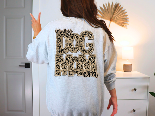 Dog Mom Era Sparkly Cheetah Faux DTF Transfer