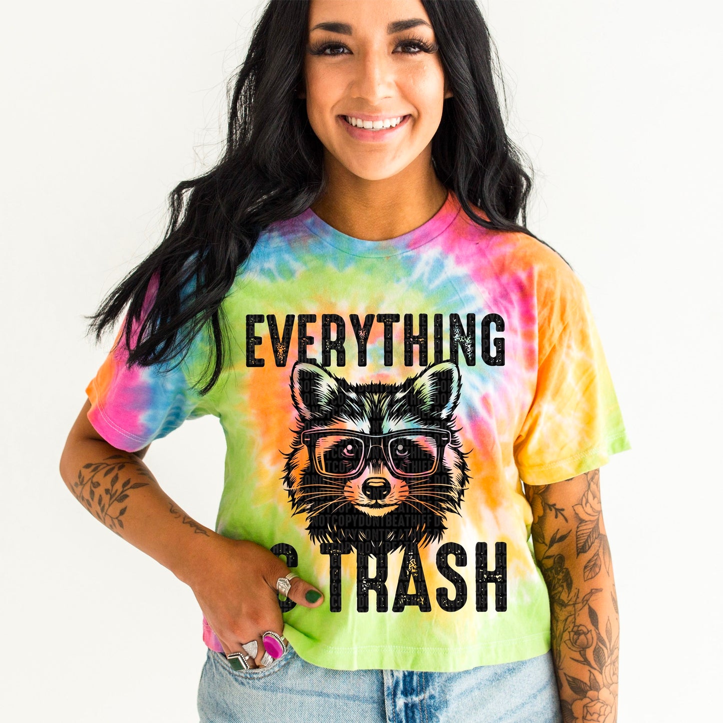 Everything Is Trash Raccoon DTF Transfer