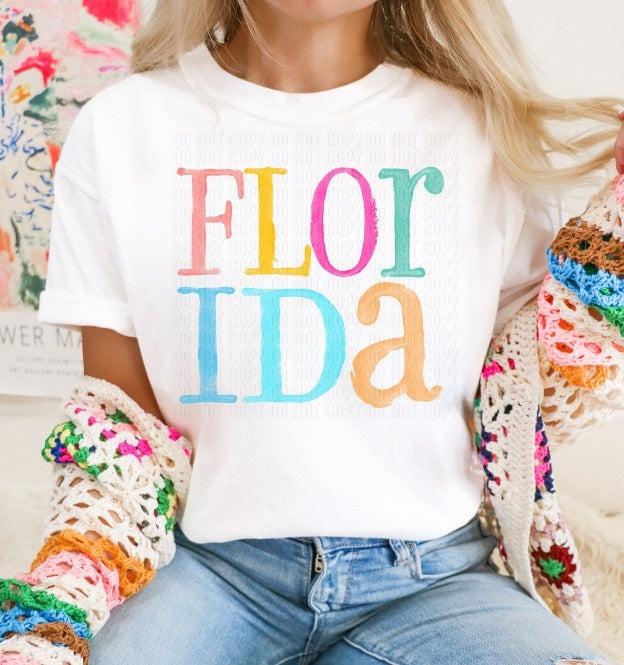 Watercolor States DTF Transfer