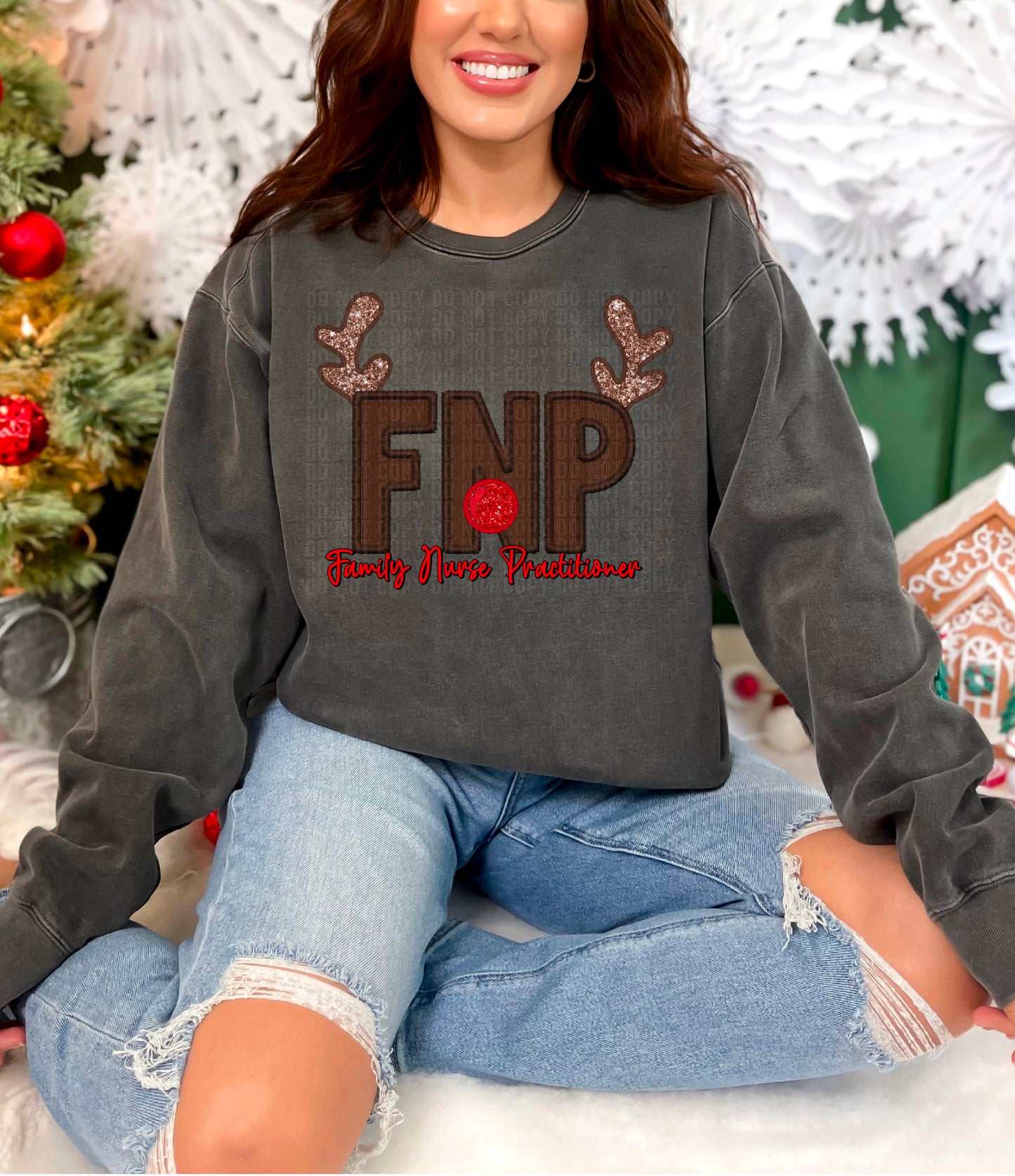 FNP Reindeer Faux DTF Transfer