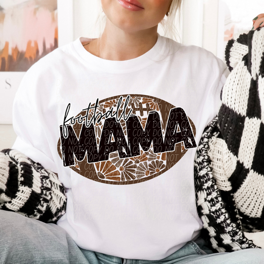 Football Mama Floral DTF Transfer