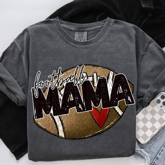 Football Mama Heart DTF Transfer