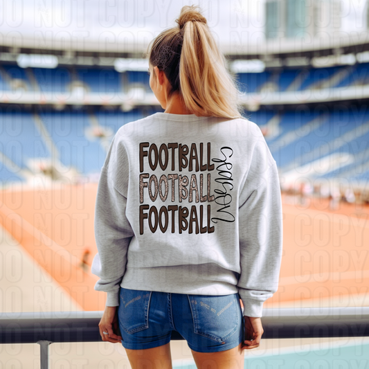 Football Season Stacked DTF Transfer