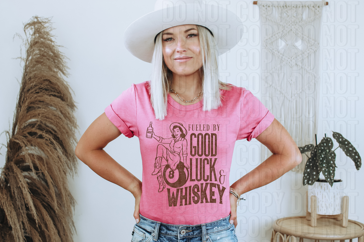 Good Luck & Whiskey DTF Transfer
