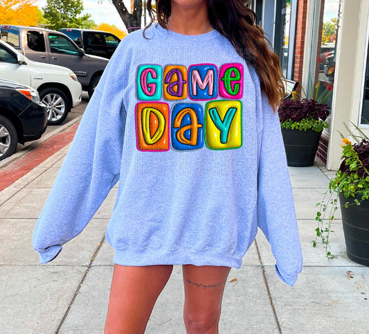 Gameday 3D Faux DTF Transfer