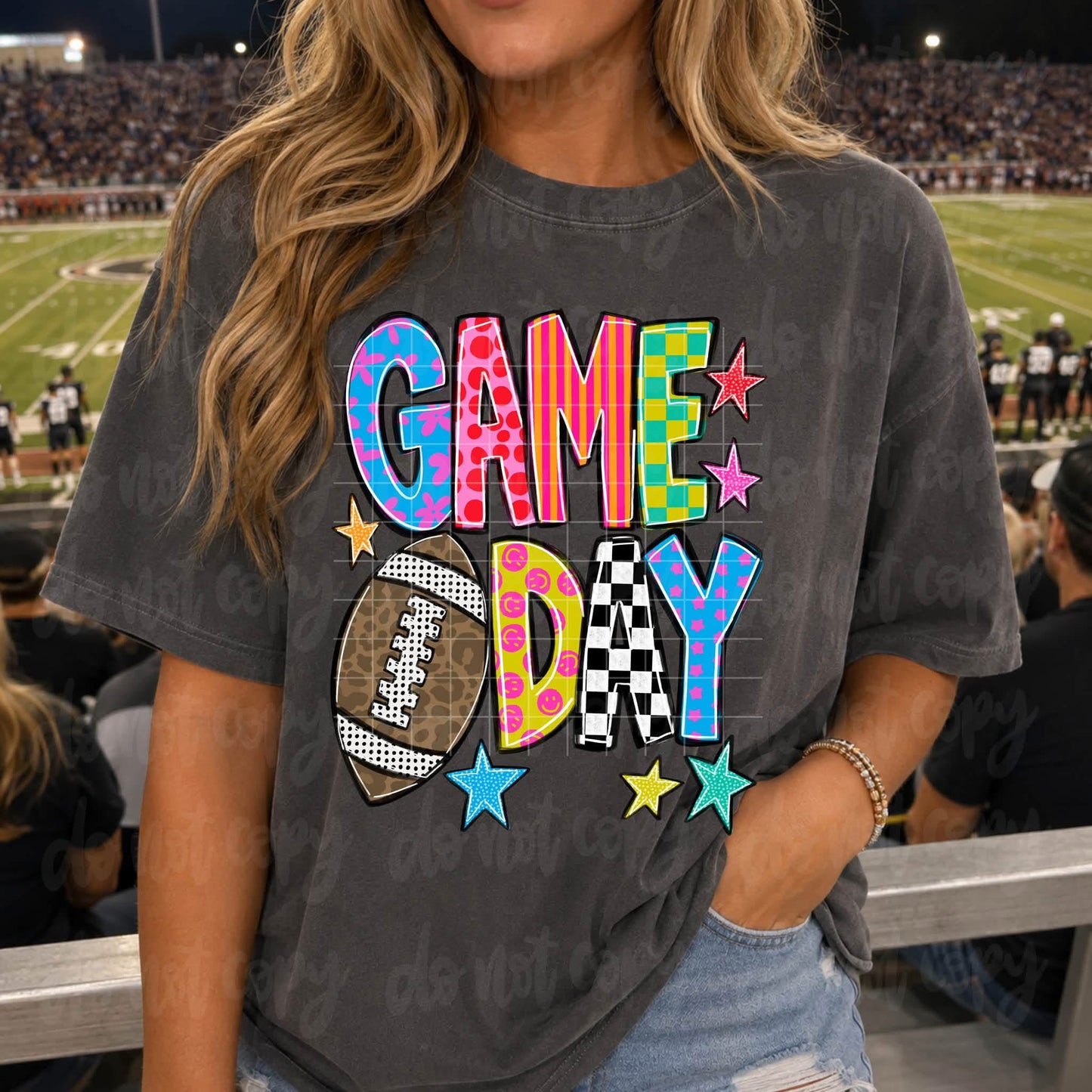Football Game Day Colorful DTF Transfer