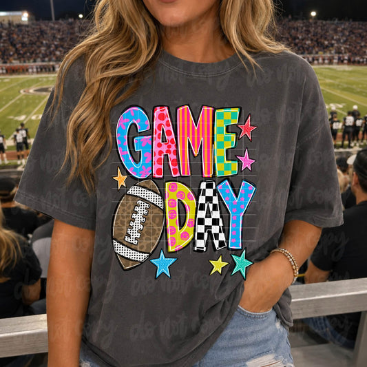 Football Game Day Colorful DTF Transfer