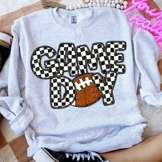 Game Day Football Checker DTF Transfer