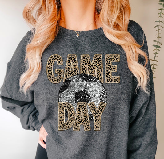 Gameday Soccer Sparkly Cheetah DTF Transfer