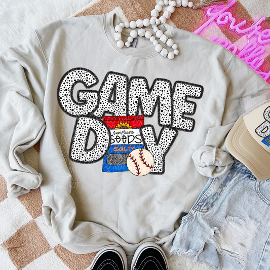 Game Day Seeds Baseball Dots DTF Transfer