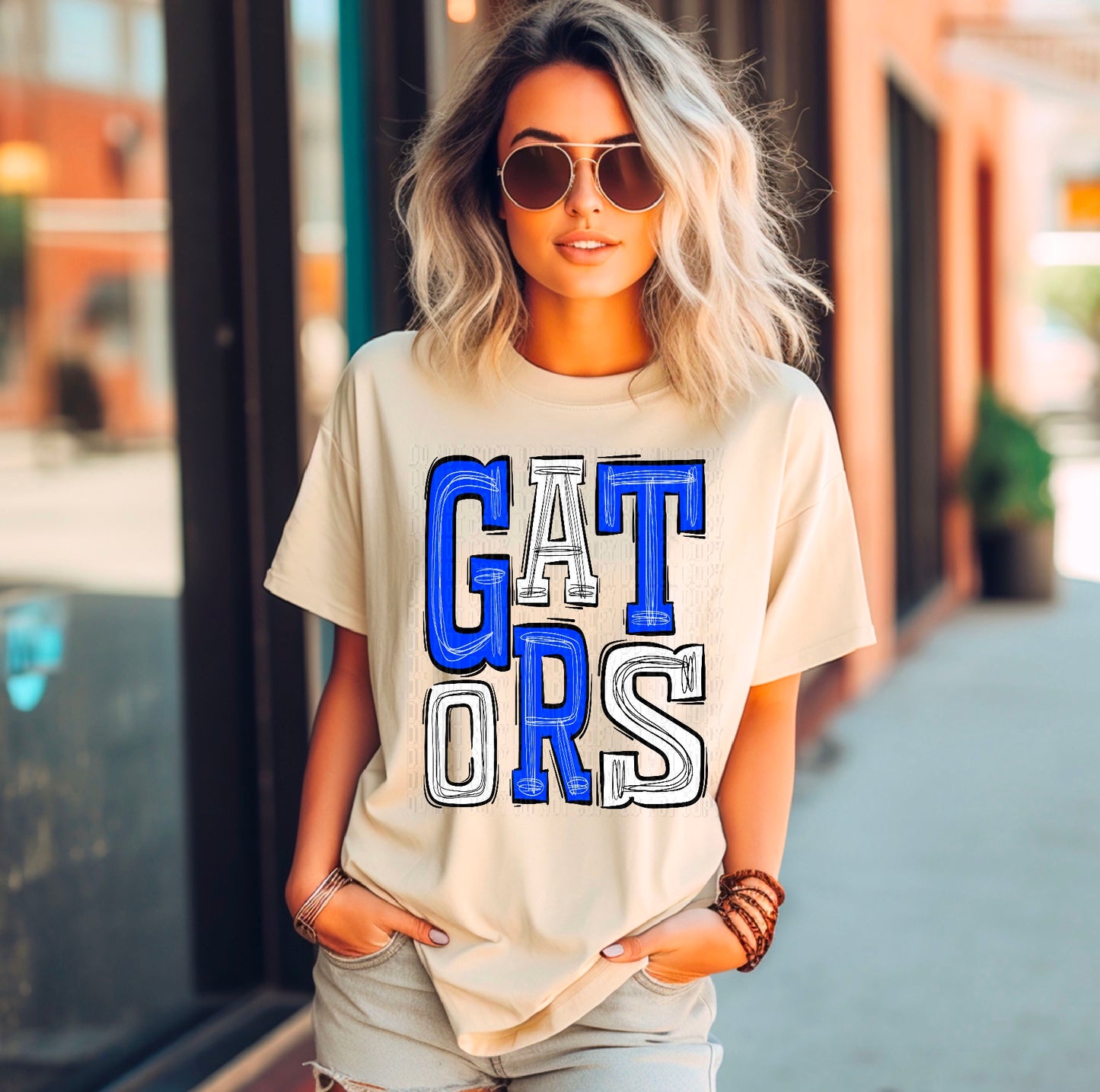 Gators Royal Blue/White DTF Transfer