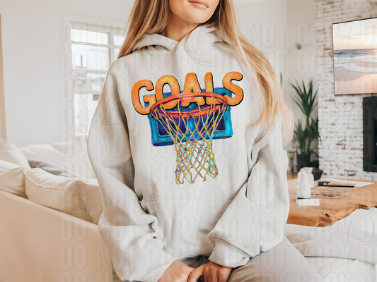 Goals Basketball Hoop And Net DTF Transfer