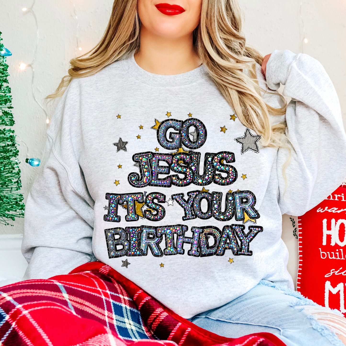 Go Jesus It's Your Birthday Stars DTF Transfer