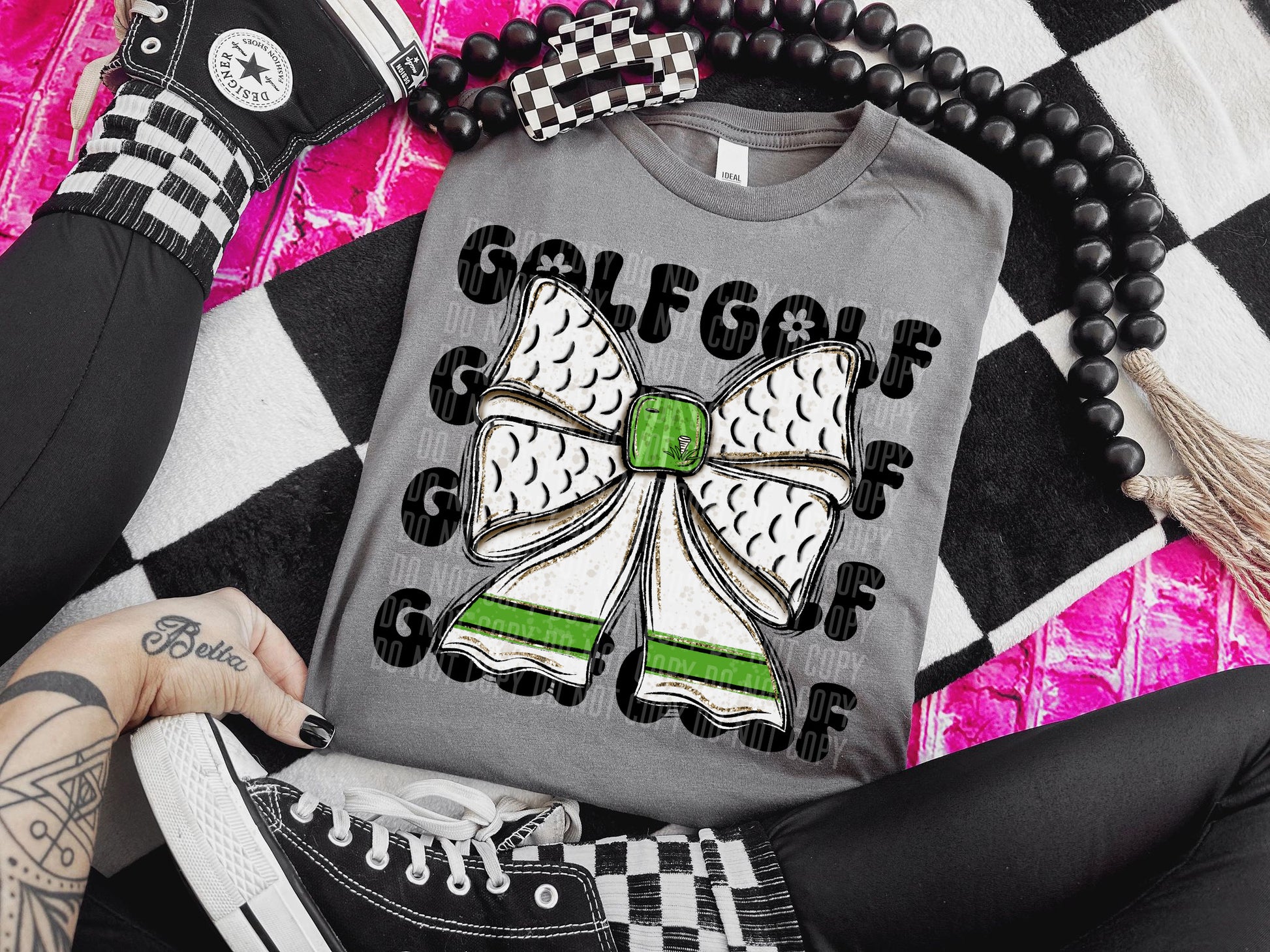 Golf Bow Stone Stacked DTF Transfer