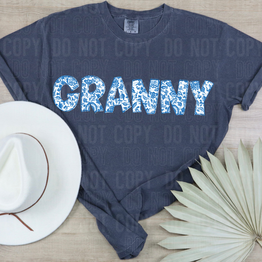 Granny Chinoiserie DTF Transfer
