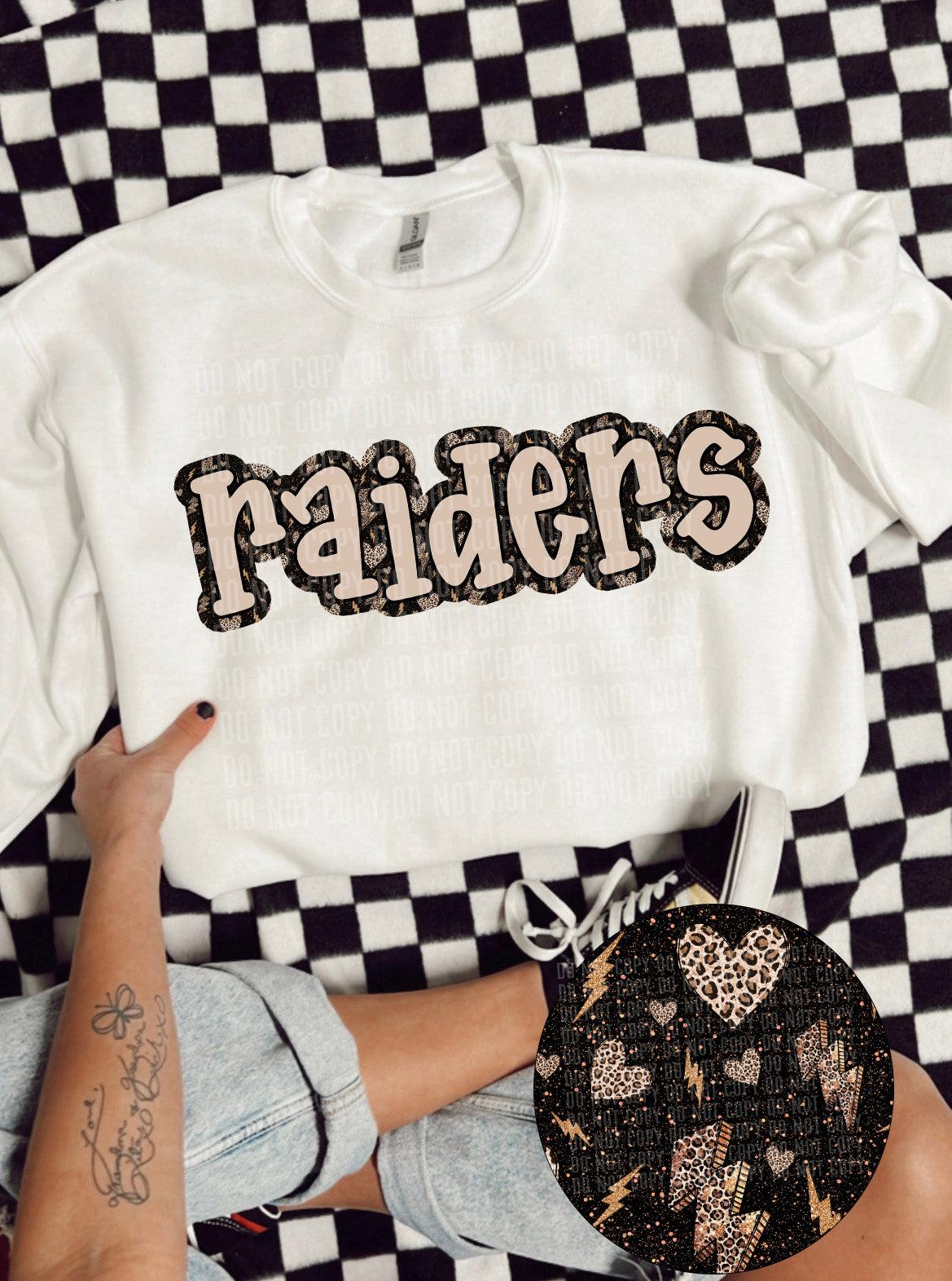 Raiders Heart Bolt Mascot DTF Transfer
