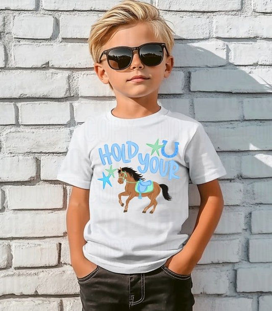 Preppy Hold Your Horses Boy Version DTF Transfer