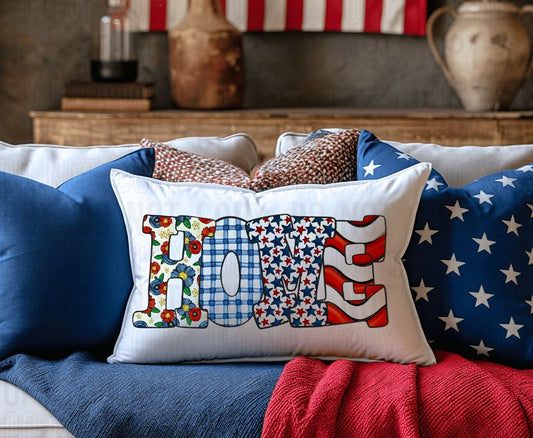 Home Patriotic Word DTF Transfer